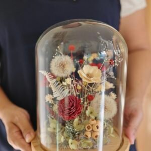 Preserved Blooms in Glass Dome