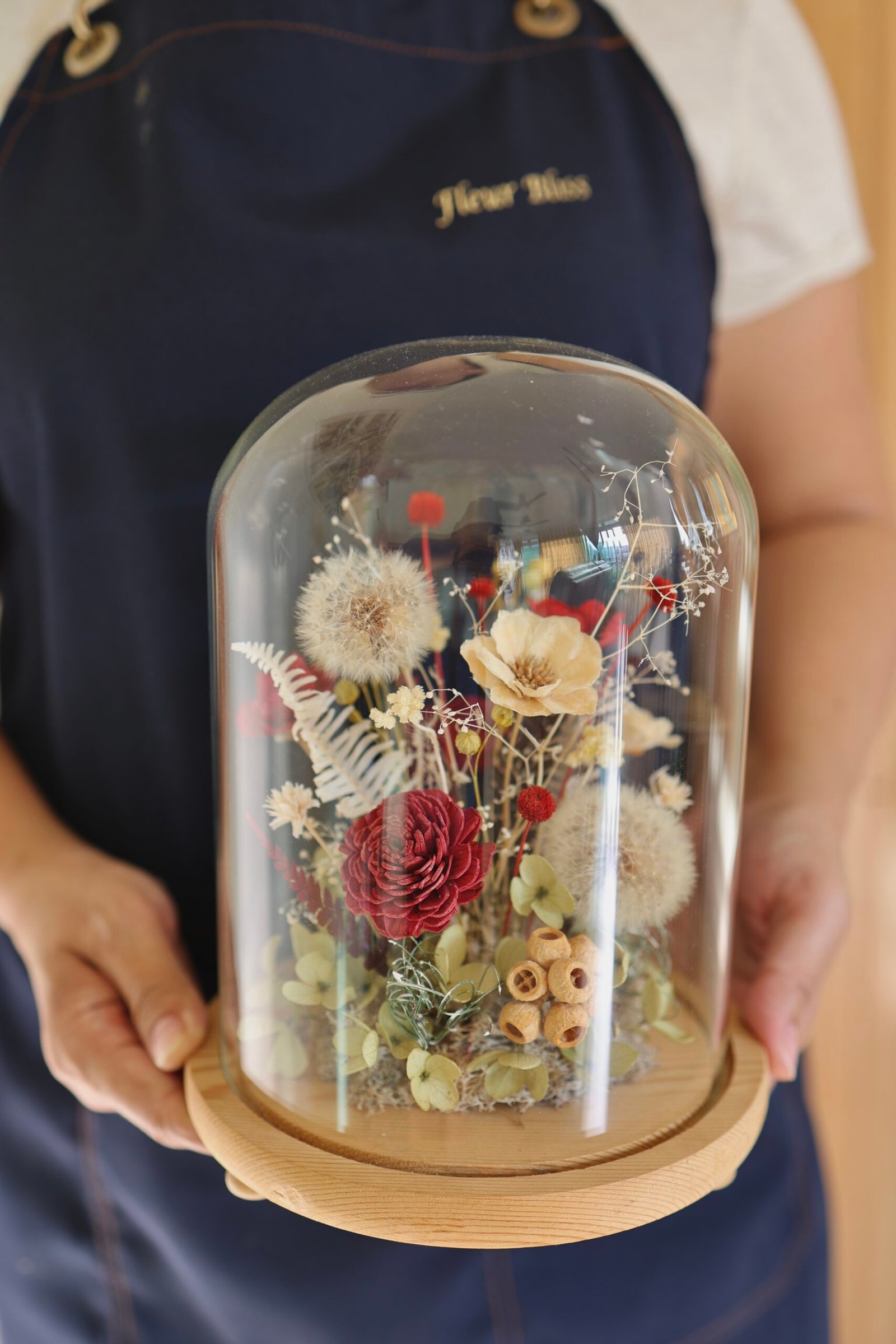 Preserved Blooms in Glass Dome